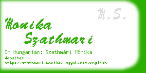 monika szathmari business card