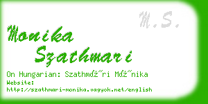 monika szathmari business card